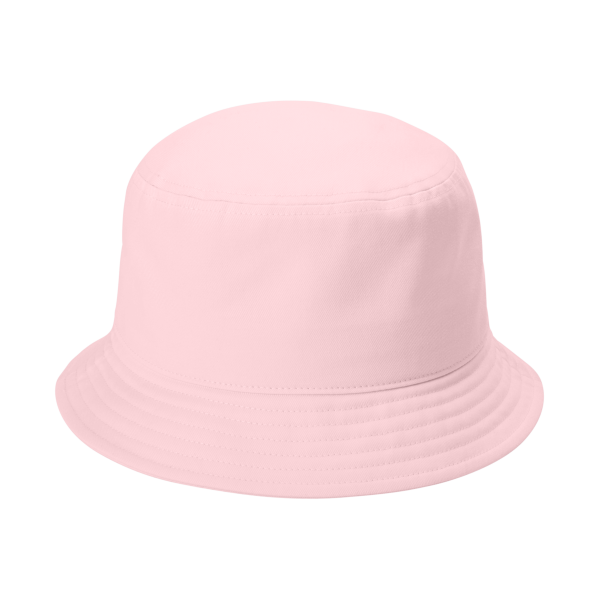 Port Authority Twill Short Brim Bucket Hat, Cloud Pink, Front view