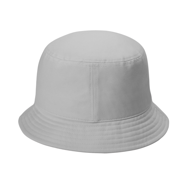 Port Authority Twill Short Brim Bucket Hat, Gusty Grey, Back view