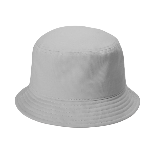 Port Authority Twill Short Brim Bucket Hat, Gusty Grey, Front view
