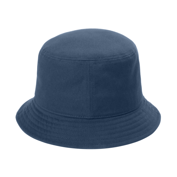 Port Authority Twill Short Brim Bucket Hat, River Blue Navy, Back view