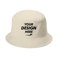 Port Authority Twill Short Brim Bucket Hat, Sahara, Front view, Mockup