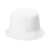 Port Authority Twill Short Brim Bucket Hat, White, Back view