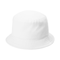 Port Authority Twill Short Brim Bucket Hat, White, Left Side view