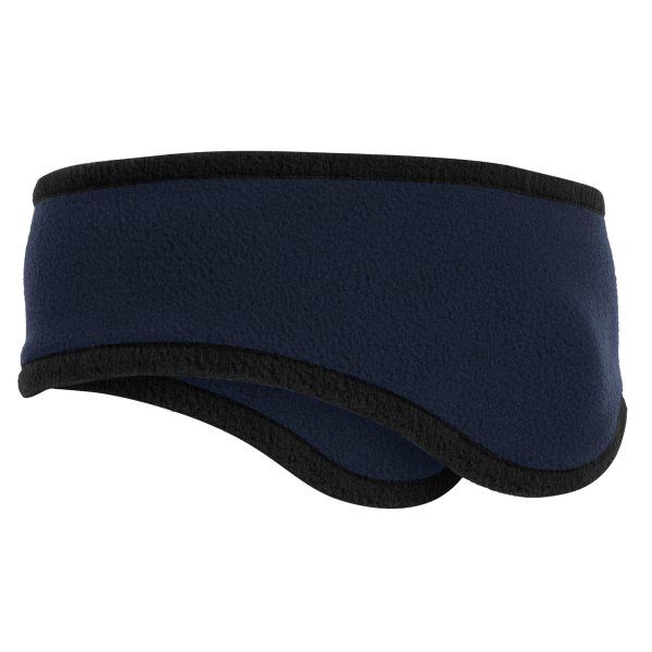 Port Authority Two Color Fleece Headband, Navy / Navy, Left Side view