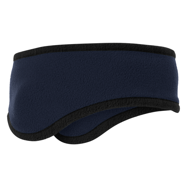 Port Authority Two Color Fleece Headband, Navy / Navy, Right Side view