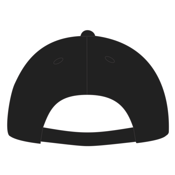 Port Authority Washed Twill Cap, Black, Back view