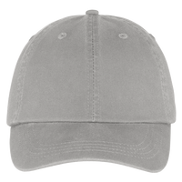 Port Authority Washed Twill Cap, Chrome, Front view