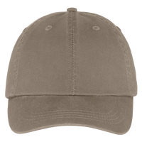 Port Authority Washed Twill Cap, Khaki, Front view