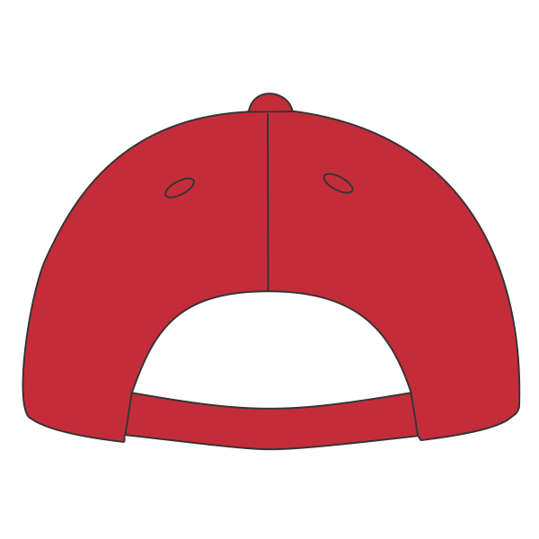 Port Authority Washed Twill Cap, Red, Back view