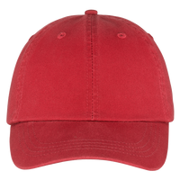 Port Authority Washed Twill Cap, Red, Front view
