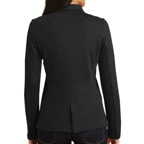 Port Authority Women's Knit Blazer, Black, Back view