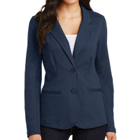 Port Authority Women's Knit Blazer, Deep Navy, Front view
