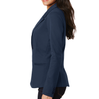 Port Authority Women's Knit Blazer, Deep Navy, Left side view