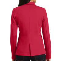 Port Authority Women's Knit Blazer, Rich Red, Back view