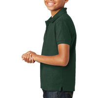 Port Authority Youth Core Classic Pique Polo, Deep Forest Green, Left Sleeve view