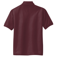 Port Authority Youth Silk Touch Polo, Burgundy, Back view