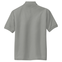 Port Authority Youth Silk Touch Polo, Cool Grey, Back view