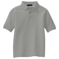 Port Authority Youth Silk Touch Polo, Cool Grey, Front view