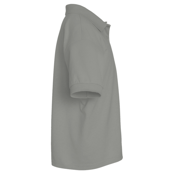 Port Authority Youth Silk Touch Polo, Cool Grey, Right Sleeve (Short) view