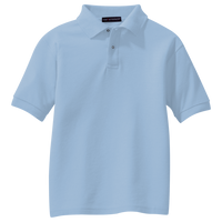 Port Authority Youth Silk Touch Polo, Light Blue, Front view