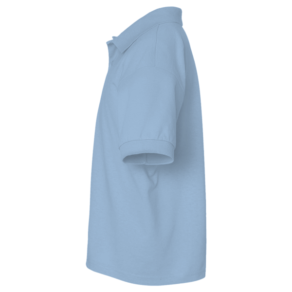 Port Authority Youth Silk Touch Polo, Light Blue, Left Sleeve (Short) view
