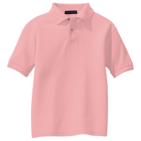 Port Authority Youth Silk Touch Polo, Light Pink, Front view