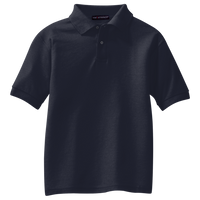 Port Authority Youth Silk Touch Polo, Navy, Front view