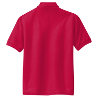 Port Authority Youth Silk Touch Polo, Red, Back view