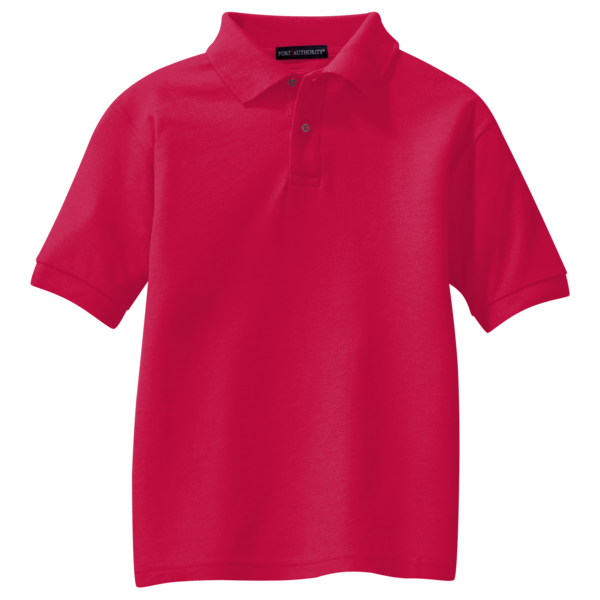 Port Authority Youth Silk Touch Polo, Red, Front view
