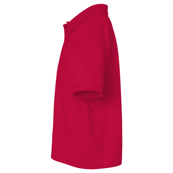 Port Authority Youth Silk Touch Polo, Red, Left Sleeve (Short) view