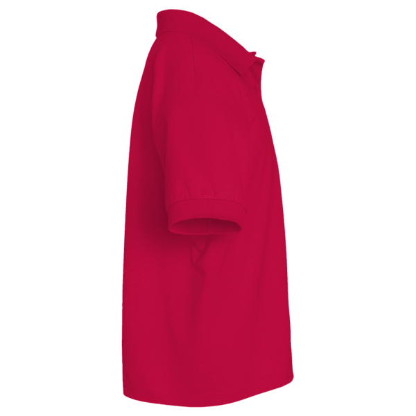 Port Authority Youth Silk Touch Polo, Red, Right Sleeve (Short) view