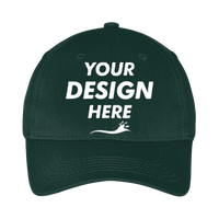 Port Authority Youth Six Panel Twill Cap, Hunter, Front view, Mockup