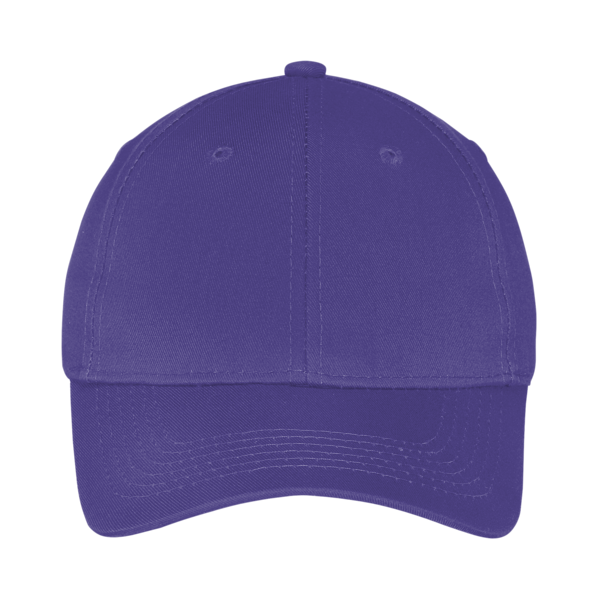 Port Authority Youth Six Panel Twill Cap, Purple, Front view