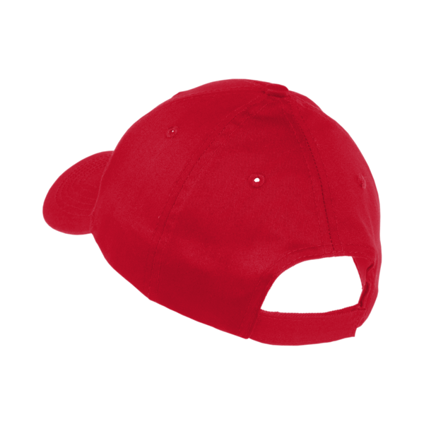 Port Authority Youth Six Panel Twill Cap, Red, Back view
