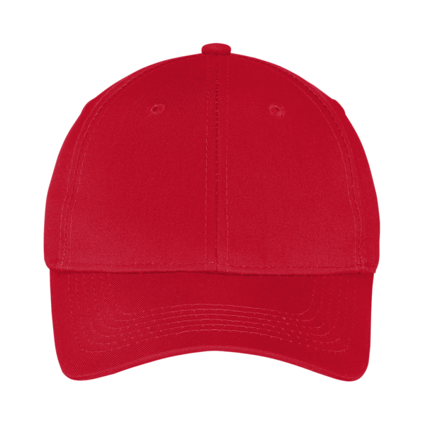 Port Authority Youth Six Panel Twill Cap, Red, Front view