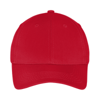 Port Authority Youth Six Panel Twill Cap, Red, Front view