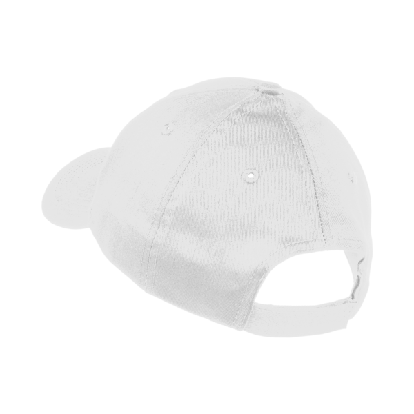 Port Authority Youth Six Panel Twill Cap, White, Back view