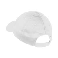 Port Authority Youth Six Panel Twill Cap, White, Back view