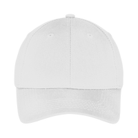 Port Authority Youth Six Panel Twill Cap, White, Front view