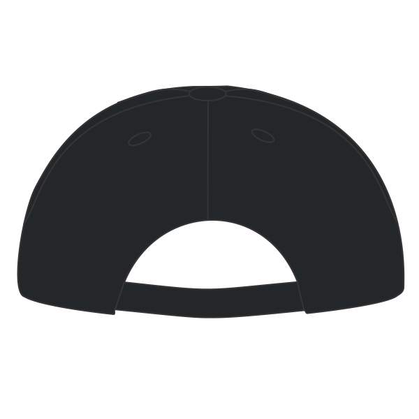 Port Authority Youth Six Panel Unstructured Twill Cap, Black, Headwear Arch Back view