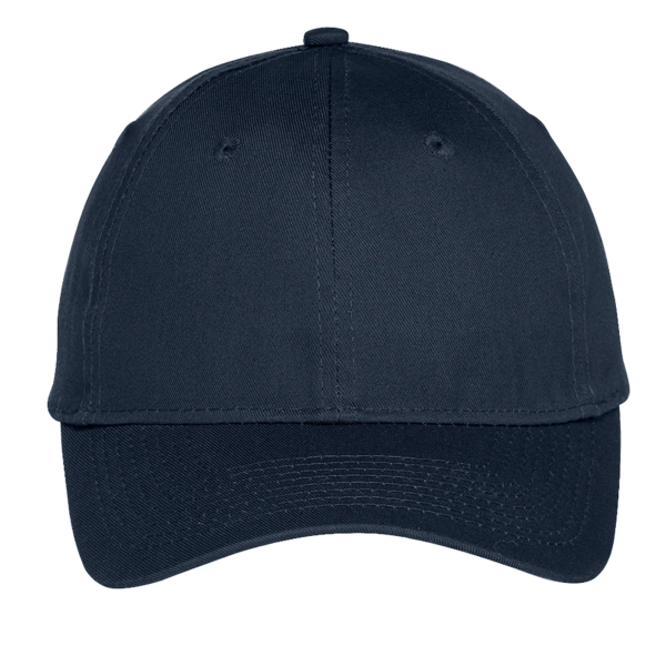 Port Authority Youth Six Panel Unstructured Twill Cap, Navy, Front view