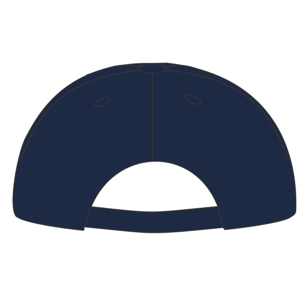 Port Authority Youth Six Panel Unstructured Twill Cap, Navy, Headwear Arch Back view