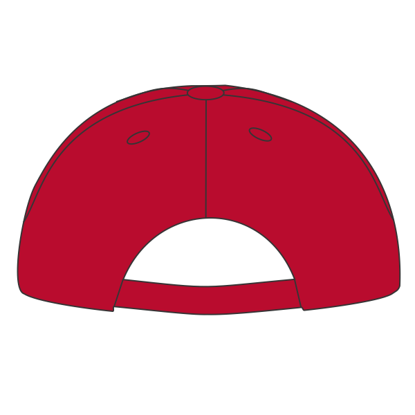 Port Authority Youth Six Panel Unstructured Twill Cap, Red, Headwear Arch Back view