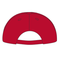 Port Authority Youth Six Panel Unstructured Twill Cap, Red, Headwear Arch Back view