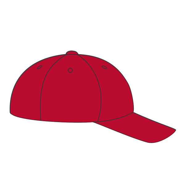 Port Authority Youth Six Panel Unstructured Twill Cap, Red, Headwear Right view