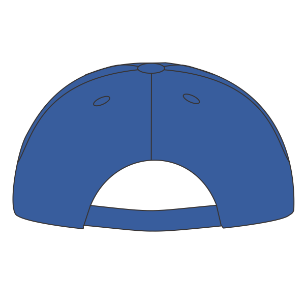 Port Authority Youth Six Panel Unstructured Twill Cap, Royal, Headwear Arch Back view