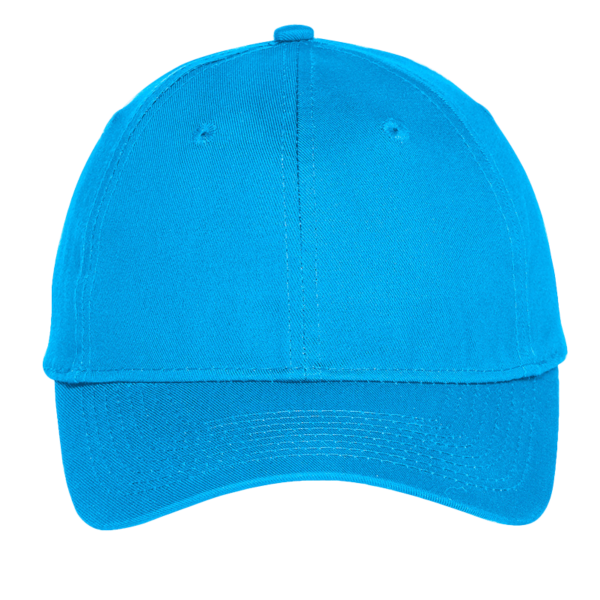 Port Authority Youth Six Panel Unstructured Twill Cap, Sapphire, Front view