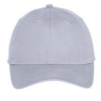 Port Authority Youth Six Panel Unstructured Twill Cap, Silver, Front view