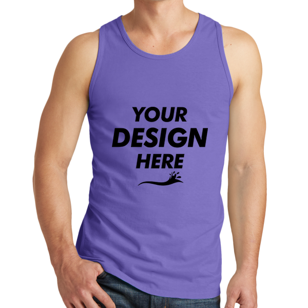 Port & Co Beach Wash ® Garment Dyed Tank, Amethyst, Front view, Mockup