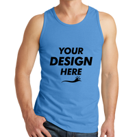 Port & Co Beach Wash ® Garment Dyed Tank, Blue Moon, Front view, Mockup